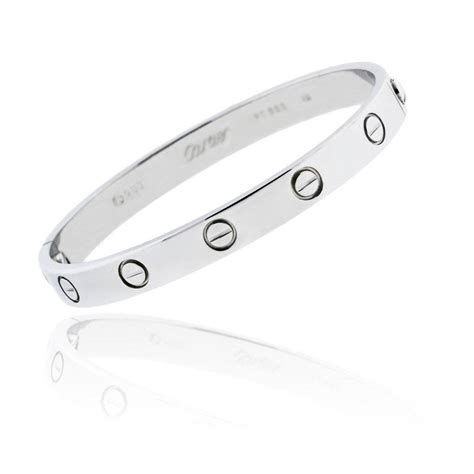 cartier bracelet silver|authentic cartier love bracelet.